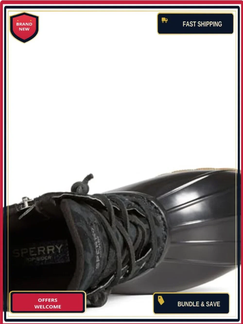 Sperry Saltwater Cheetah Duck Boot Waterproof Ankle Rain Boot Zip